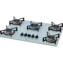 Cooktop 5 Bocas Fischer Acendimento Superautomático, Branco