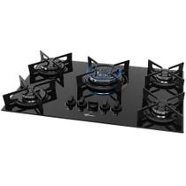 Cooktop 5 Bocas Fischer Chama Tripla Superautomático, Preto Cooktop 5 Bocas Fischer Chama Tripla Superautomático, Preto