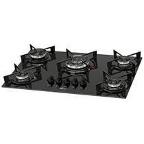 Cooktop 5 Bocas Fischer Fit Line Tripla Chama 26300-57079 Preto Bivolt