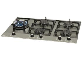 Cooktop 5 Bocas Fischer Platinium Prime a Gás com Mesa de Aço Escovado e Tripla Chama Bivolt Cooktop 5 Bocas Fischer Platinium Prime a Gás com Mesa de Aço Escovado e Tripla Chama Bivolt