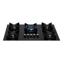 Cooktop 5 Bocas Infinity Tripla Chama com Vidro Preto - Fischer