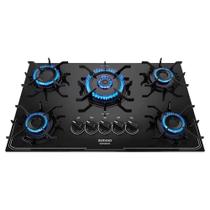 Cooktop 5 Bocas Itatiaia Itamaster Vidro Temperado Gás Tripl