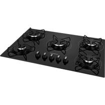 Cooktop 5 Bocas Mondial TC Vidro Temperado Gás Preto Bivolt