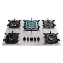 Cooktop 5 Bocas Mueller Alumínio Tripla Chama Automatico Bivolt Cooktop 5 Bocas Mueller Alumínio Tripla Chama Automatico Bivolt