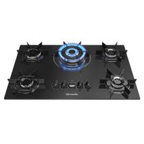 Cooktop 5 Bocas Mueller MCG5BC Mesa de Vidro Tripla Chama Bivolt PTO