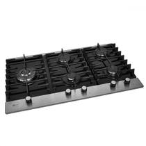 Cooktop 5 Bocas Platinium G Ii A Gás com Vidro Preto - Fischer Cooktop 5 Bocas Platinium G Ii A Gás com Vidro Preto - Fischer