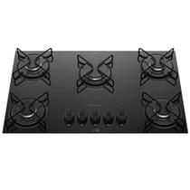 Cooktop 5 Bocas Preto com Mesa de Vidro Atlas Agile Bivolt