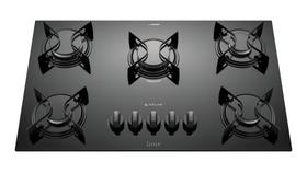 Cooktop 5 Bocas Preto com Mesa de Vidro Atlas U Top Bivolt