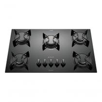 Cooktop 5 Bocas Preto Com Mesa De Vidro Atlas U Top Bivolt