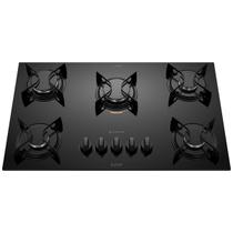Cooktop 5 Bocas Preto com Mesa de Vidro Atlas U Top Bivolt