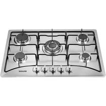 Cooktop 5 bocas tripla chama aço inox à gás suggar fg5135ix Cooktop 5 bocas tripla chama aço inox à gás suggar fg5135ix