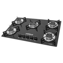 Cooktop 5 Bocas Tripla Chama Bivolt Chamalux Preto Bivolt