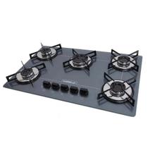 Cooktop 5 Bocas Ultra Chama Prata Chapa Chamalux