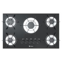 Cooktop 5 Bocas Venax Sognare Preto Gas Glp