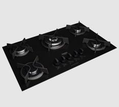 Cooktop 5 Bocas Vidro Tripla Chama Supreme Bivolt Dako 1514