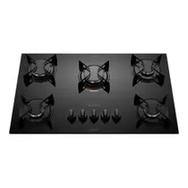 Cooktop 5B Preto Com Mesa De Vidro Atlas U Top Preto Bivolt