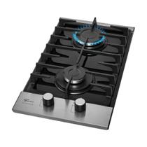 Cooktop a Gás 2 Bocas Mesa Vidro Fischer Platinium Bivolt