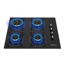 Cooktop a Gás 4 Bocas Mondial Preto e Inox CTG-01