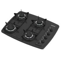 Cooktop A Gás 4 Bocas Venax Black Preto Bivolt