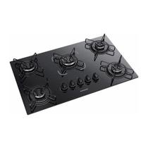 Cooktop A Gás 5 Bocas Essencial Vidro Temperado Bivolt Preto Itatiaia
