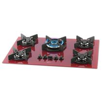 Cooktop a Gás 5 Bocas Fischer Mesa de Vidro Infinity Cooktop a Gás 5 Bocas Fischer Mesa de Vidro Infinity
