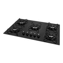 Cooktop a Gás, 5 Bocas, Mondial, Preto/Inox, Bivolt - CTG-03