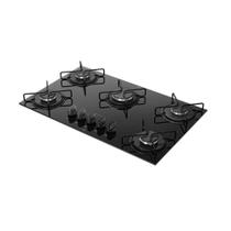 Cooktop A Gás Atlas 5 Bocas Agile Up Preto Bivolt