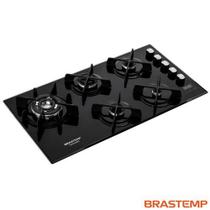 Cooktop a Gás de 05 Bocas Brastemp com Acendimento Superautomático Preto - BDT86AEUNA