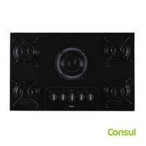 Cooktop a Gás de 05 Bocas Consul com Acendimento Super Automático Preto - CD075AE