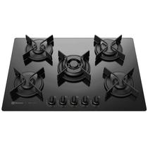 Cooktop à Gás Electrolux 5 Bocas com Mesa de Vidro, Tripla Chama e Grades de Ferro Fundido Preto Bivolt