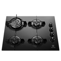 Cooktop a Gás Electrolux em Vidro com 04 Bocas, Acendimento Super Automático, Queimador Tripla-Chama Preto - KE4TP