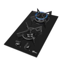 Cooktop a Gás Fischer 2 Bocas Fit Line Trempe Iron Cooktop a Gás Fischer 2 Bocas Fit Line Trempe Iron