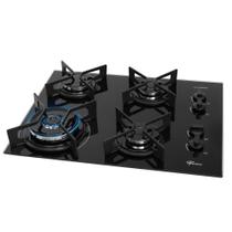 Cooktop a Gás Fischer 4 Bocas Fit Line Tripla Chama Trempe Iron Bivolt