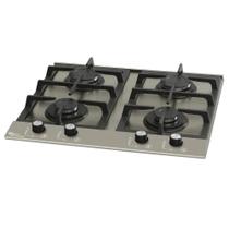 Cooktop a Gás Fischer 4 Bocas Platinium com Trempe de ferro fundido e Mesa Aço Bivolt