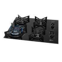 Cooktop a gas fischer 4 bocas tripla chama fit line trempe iron 36330 102673