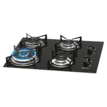 Cooktop a Gás Fischer 4Q TC com 4 Bocas Preto Cooktop a Gás Fischer 4Q TC com 4 Bocas Preto