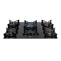 Cooktop a Gás Fischer 5 Bocas Fit Line Tripla Chama Trempe Iron