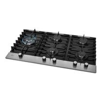 Cooktop a Gás Fischer 5 Bocas Tripla Chama Platinium com Trempe de ferro fundido Mesa Vidro Bivolt