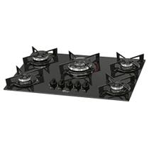 Cooktop a Gás Fischer Fit Line 5Q TC com 5 Bocas Preto