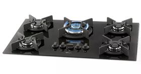 Cooktop a Gás Infinity Mesa 5 Queimadores em Vidro Preto - Fischer