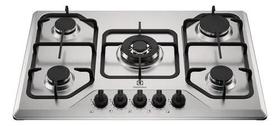 Cooktop A Gas Inox 5 Bocas 75x52cm Bivolt Cook - Electrolux Inox Cooktop A Gas Inox 5 Bocas 75x52cm Bivolt Cook - Electrolux Inox