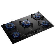 Cooktop a Gás KE5GR 5 Bocas Automático Mesa de Vidro Electrolux Cooktop a Gás KE5GR 5 Bocas Automático Mesa de Vidro Electrolux