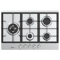 Cooktop a Gás Midea 5 Bocas com Mesa em Inox - CYB5B Cooktop a Gás Midea 5 Bocas com Mesa em Inox - CYB5B