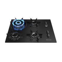 Cooktop a Gás Mueller MCG4BB 4B Mesa de Vidro Ultra Chama Bivolt-PTO