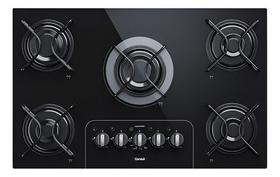 Cooktop A Gas Preto 5 Bocas Consul Cd075ae 11400w Bivolt