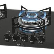 Cooktop A Gas Preto 5 Bocas Fischer Gourmet 3700w Bivolt