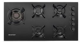 Cooktop A Gas Quadrichama Preto 5 Bocas 85x46cm - Brastemp