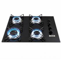 Cooktop a Gás Stelar Nivus 4 Bocas Vidro Temperado Bivolt Acendimento Superautomático