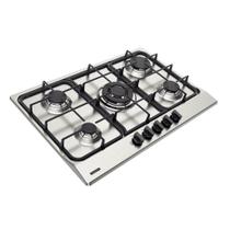 Cooktop a Gás Tramontina 5 Bocas Inox 75cm Penta FF 5GX Tri Trempes Ferro Fundido
