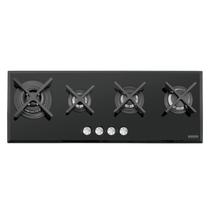 Cooktop a Gás Tramontina Slim Glass Flat 100cm em Vidro Temperado com Acendimento Automático 4 Queimadores
